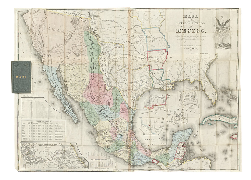 DISTURNELL, JOHN. Mapa de los Estados Unidos de Méjico.